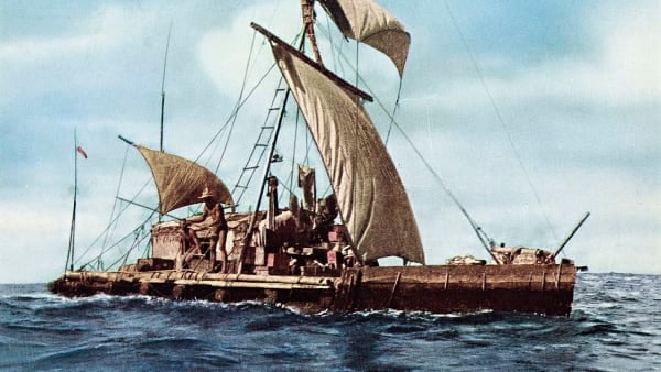 Thor Heyerdahl:  six men, one balsa raft and 4,300 miles of Pacific Ocean
